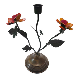 Hot Selling Decorative Golden Finished Handmade Tea <b>Light</b> Holder in Brass for 3 Tea <b>Lights</b> in Leaves and <b>Branches</b> Design - Product Image 3