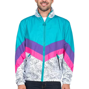 Veste coupe-vent imprimée par sublimation pour hommes, sweat à capuche à séchage rapide, fermeture éclair légère et imperméable, vestes d'extérieur avec logo personnalisé - Product Image 4