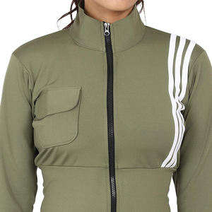Vente en gros Hauts de survêtement de gym à manches longues en coton vierge pour femmes Sweat-shirt à capuche avec logo personnalisé pour femmes - Product Image 4