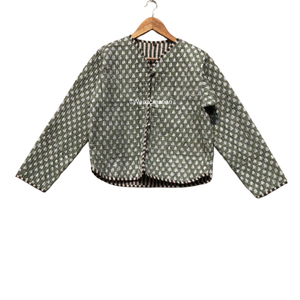 Veste kimono en coton matelassé à imprimé floral indien fait main, impression à la main, approvisionnement en gros pour femmes au meilleur prix - Product Image 1