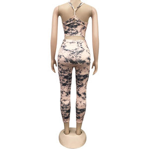 OEM Athletic Fitness Mujeres Conjunto de yoga sin costuras Gimnasio Sujetador de 2 piezas Deportivo Mujer Fitness Trajes Sublimación Imprimir Yoga Set - Product Image 3