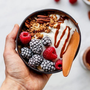 Sustainable Coconut Shell <b>Bowl</b> With Engrave Laser Logo for Holding Food, Smoothies, Salad Made by Eco2go Vietnam - Product Image 2