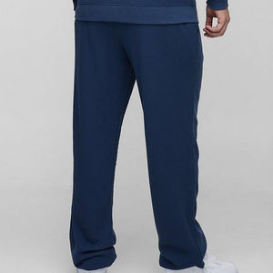 Custom Heavyweight 400 GSM <b>Fleece</b> Stacked men's Pants Wide Leg Baggy Sunfade Washed Sweat <b>Trousers</b> with Custom Print Logo - Product Image 6