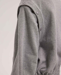 10 couleurs Logo personnalisé plaine surdimensionné sweat à col rond de haute qualité Sexy femmes Streetwear recadrée sweats à capuche - Product Image 1