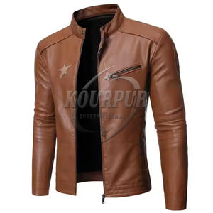 Men's <b>Vintage</b> Style Motorcycle Leather <b>Jacket</b> Outdoor Sports Canvas <b>Jacket</b> in All Sizes for Bikers - Product Image 5