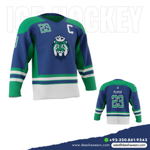 เสื้อฮอกกี้น้ำแข็ง DEESHA ชุดทีมแบบซับลิเมชั่น ระบายอากาศได้ดี กันน้ำ แห้งเร็ว ผลิตจากโพลีเอสเตอร์ 100% ชุดกีฬาสำหรับผู้ชายและผู้ใหญ่ รับสั่งทำ - Product Image 3