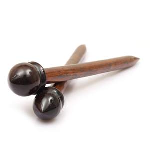 Aiguilles à tricoter à pointe unique en bois de rose fabriquées à la main pour la couture tissage projets de tricot bricolage (12mm) - Product Image 2