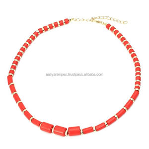 สร้อยคอลูกปัดเรซินสุดเก๋สำหรับผู้หญิงชุดเครื่องประดับแฟนสาวสำหรับงานแต่งงานปาร์ตี้สวมใส่ในราคาไม่แพงจาก aaliyan impex - Product Image 1