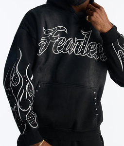 Sudadera con Capucha Extra Grande, Cómoda, Gruesa, con Bolsillo Tipo Canguro, Hombros Caídos, Sudadera con Capucha de Algodón Estampada Personalizada Premium - Product Image 6