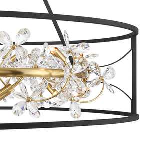 <b>Black</b> and Gold 12-<b>Light</b> LED Ring Pendant for Home - Product Image 2