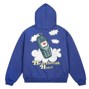 Streetwear Hip Hop personnalisé 100% coton sweat à capuche imprimé bouffant lourd pull-over impression 3d bouffante sweats à capuche pour hommes - Product Image 4