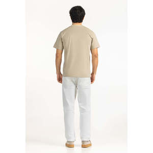 Camiseta de Hombre 100% Algodón, Lisa, Manga Corta, Cuello Redondo, Casual, Transpirable, Corte Regular, 320g, Fabricante OEM ODM, Proveedor Mayorista - Product Image 5