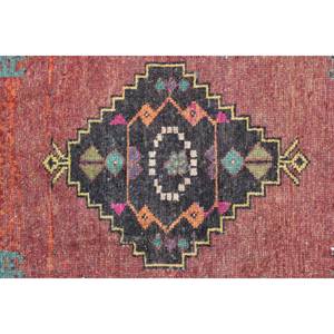 Tapis turc de 16x39 pieds, tapis patchwork tissé plat rouge et beige, décorations de salon, laine PP, support en latex - Product Image 5