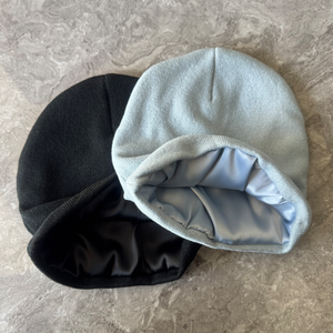 Wholesale Winter Beanie Warm <b>Hat</b> Jacquard Knitted <b>Hats</b> Silk <b>Lined</b> Beanie With <b>Satin</b> Lining - Product Image 3