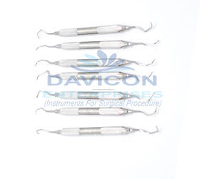 Juego de Curetas Dentales Gracey Profesionales de Acero Inoxidable Davicon, Manuales, de Alta Calidad (Juego de 7), Certificación CE Clase I - Product Image 4
