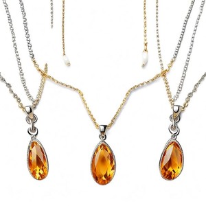 925 Sterling Silver Pendant Necklace Gemstone Prong Setting Diamond Wholesale Fine For Women - Product Image 2