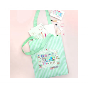 Green Stylish Indian Handmade 100% Cotton Embroidered Shopping <b>Bag</b> Large Capacity Quick Dry Lightweight Sustainable Durable - Product Image 1