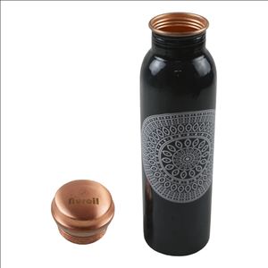 Custom Printed Enamel Designer <b>Copper</b> <b>Water</b> <b>Bottle</b> With 2 Tumbler Set India Pure <b>Copper</b> <b>Bottles</b> Unique <b>Copper</b> <b>Bottle</b> Drink - Product Image 4