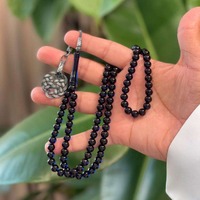 Tasbih de Resina Natural al por Mayor, Cuentas de Oración Islámicas, Rosario Musulmán Redondo, Tasbeeh, Calidad de Exportación, India