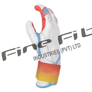 Gants de frappeur de baseball/softball en cuir pour hommes de la meilleure qualité respirants avec fermeture à boucle pour gaucher utilisation d'entraînement vente en gros - Product Image 5