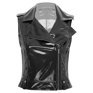 Vestes en cuir véritable respirantes de qualité supérieure en peau de mouton coupée en gros, OEM, pour femmes, tendance, fermeture éclair, gilet - Product Image 1
