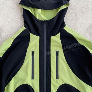 Wholesale Custom Fashion Blank Windproof Nylon Jacket Hoodies Polyester Outdoor <b>Zip</b> <b>up</b> Nylon Windbreaker Jackets Men - Product Image 4