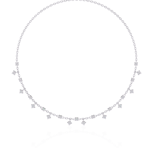 สร้อยคอเพชรเม็ดกลมสีสดใสสำหรับห้องปฏิบัติการ14K โกลด์ IGI ได้รับการรับรอง VVS D E สีกุหลาบสีเหลืองสีขาวทองเครื่องประดับที่กำหนดเอง - Product Image 5