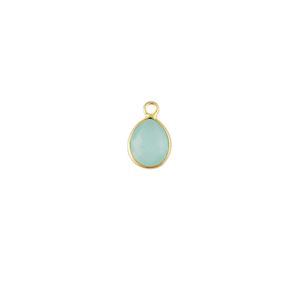 Pierre Turquoise en forme de poire, argent Sterling, or, Vermeil, ensemble de lunette 8x10mm, breloques, pendentif, fabrication de bijoux, collier - Product Image 4