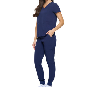ชุดยูนิฟอร์มพยาบาลแบบขายส่ง เสื้อแขนสั้น กางเกงจ็อกเกอร์ ผ้าโพลีเอสเตอร์/คอตตอนทวิลล์ ยืดได้ สกรีนโลโก้ได้ ใช้ในโรงพยาบาล สำหรับบุรุษและสตรี - Product Image 3