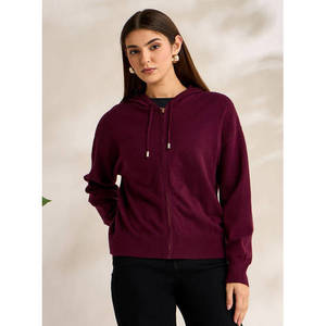 Women's Printed <b>Zip</b> Hoodie Full-<b>Zip</b> <b>Hooded</b> Sweatshirt 100% Cotton Fleece Regular Fit Long Sleeve Solid Color Casual Lightweight - Product Image 1