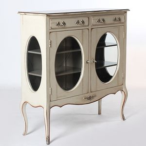 Mueble clásico de madera de caoba con cristal, armario clásico de diseño vintage n. ° 1405 para sala de estar y dormitorio - Product Image 2