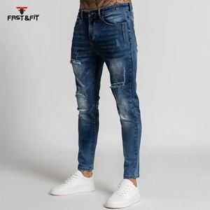 กางเกงยีนส์แฟชั่นสำหรับผู้ชายกางเกงยีนส์ผ้ายีนส์ลำลองปรับแต่งได้ - Product Image 4