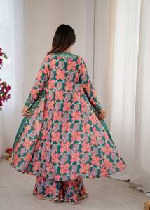 Nuevo Conjunto de Salwar Kameez Estilo Occidental para Mujer 2025, Tela de Muselina Pesada, Estampado Floral Ligero, Secado Rápido, Informal, Estilo Indio - Product Image 5