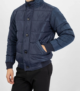 Vestes matelassées d'hiver très demandées, faible MOQ, design personnalisé, col montant, broderie, veste décontractée pour homme, vêtement d'extérieur - Product Image 5