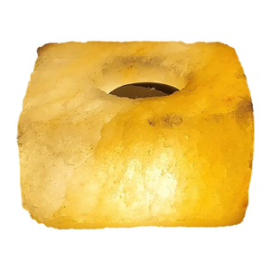 Bougeoir en sel rose de l'Himalaya artisanal en cristal naturel en vente! - Product Image 1