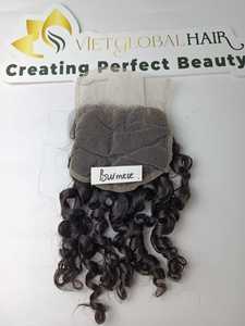 วิกผมมนุษย์ชาวพม่าแบบใหม่มีสีอ่อนหยิกเป็นลอนมีหนังกำพร้า100% ระดับพรีเมี่ยม - Product Image 4