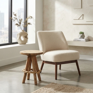 Modern Round Solid <b>Wood</b> <b>Stool</b> Elegant Rustic Chair Accent Furniture With Rope Footrest For Contemporary Home Decor Designs Setup - Product Image 4