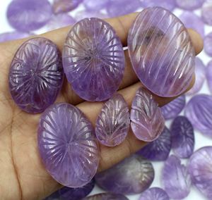 Cabujón de Cristal de Amatista Tallado Suave de Alta Calidad, Piedra Preciosa Natural, Forma Mixta, Tamaño Libre - Product Image 2