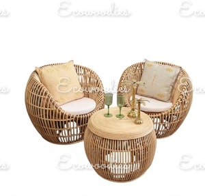 Factory Price Handmade Eco Friendly Modern Luxury Bamboo Rattan <b>Outdoor</b> Dining <b>Sofa</b> Set for Living Room - Product Image 3