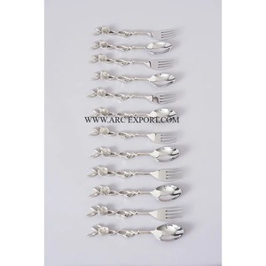 Couteaux à beurre pour petit-déjeuner à la maison Merveilleux Design Table Décoratif Métallique Argent Ware Home Flat Ware Couverts Set Prix le plus bas - Product Image 6