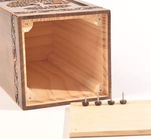 Urne en bois gravée à la main pour cendres humaines 250lbs adulte mâle femelle Satin sac arbre de vie urnes de crémation pour animaux de compagnie chien chat boîte - Product Image 4