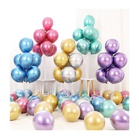 Hélium 12 pouces Latex ballons dorés Festive Chrome décorations de fête d'anniversaire Noël Halloween Pâques Saint Valentin