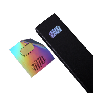 Feuilles d'autocollants en vinyle holographique imperméables personnalisées avec des couleurs arc-en-ciel, MOQ de 100 pièces pour les casques de sécurité et la promotion d'événements - Product Image 2