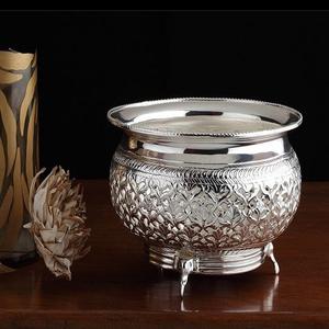 Tazón de servicio moderno con soporte para cocina, cuencos de latón de Color plateado para servir frutas secas, para casa, Hotel, restaurante - Product Image 5