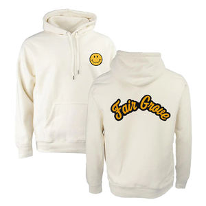 OEM Bordado Hip Hop Sudadera con capucha Hombres Sudadera con capucha en relieve Chenille Bordado Hombres Sudaderas con capucha recortadas para hombres - Product Image 6