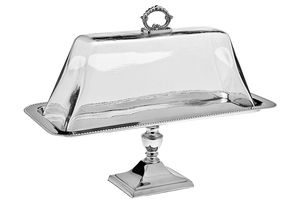 Support à gâteau élégant en métal avec dôme en verre, conçu pour les rassemblements festifs, les vacances et les occasions spéciales d'accueil - Product Image 6