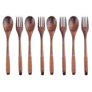 Wooden Cutlery Set for Kitchen Accessories Logo Printed Superb Spoon <b>Dessert</b> Knife <b>Fork</b> Set Famous Japanese Noodles Cutlery Set - Product Image 6