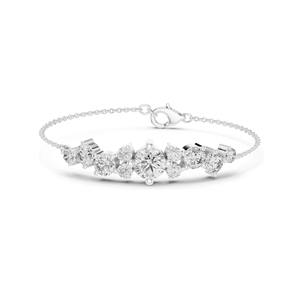 Bracelet en diamant de laboratoire 3,03 CT, taille brillant rond, or 18 carats, 14 carats, 10 carats et argent 925, options or rose, or jaune, or blanc - Product Image 2
