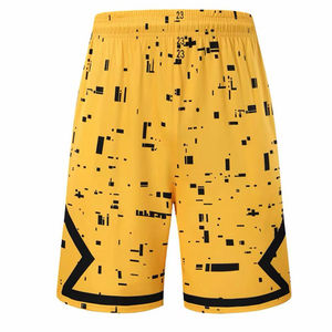 Short de basket-ball personnalisé pour hommes Short de sport brodé en gros Vintage Mid Drawstring Respirant OEM Service - Product Image 1