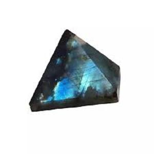 ปิรามิดคริสตัลลาบราดอไรต์ขัดอาเกตเทคนิคแกะสลักของขวัญตกแต่งงานแต่งงาน1สีตัวนำโชคความรักธรรมชาติ - Product Image 1